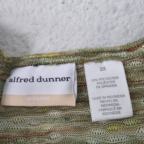 Alfred Dunner Women's Knit Sweater Top 2X Plus Embroidered Pullover Exellent - Picture 8 of 10